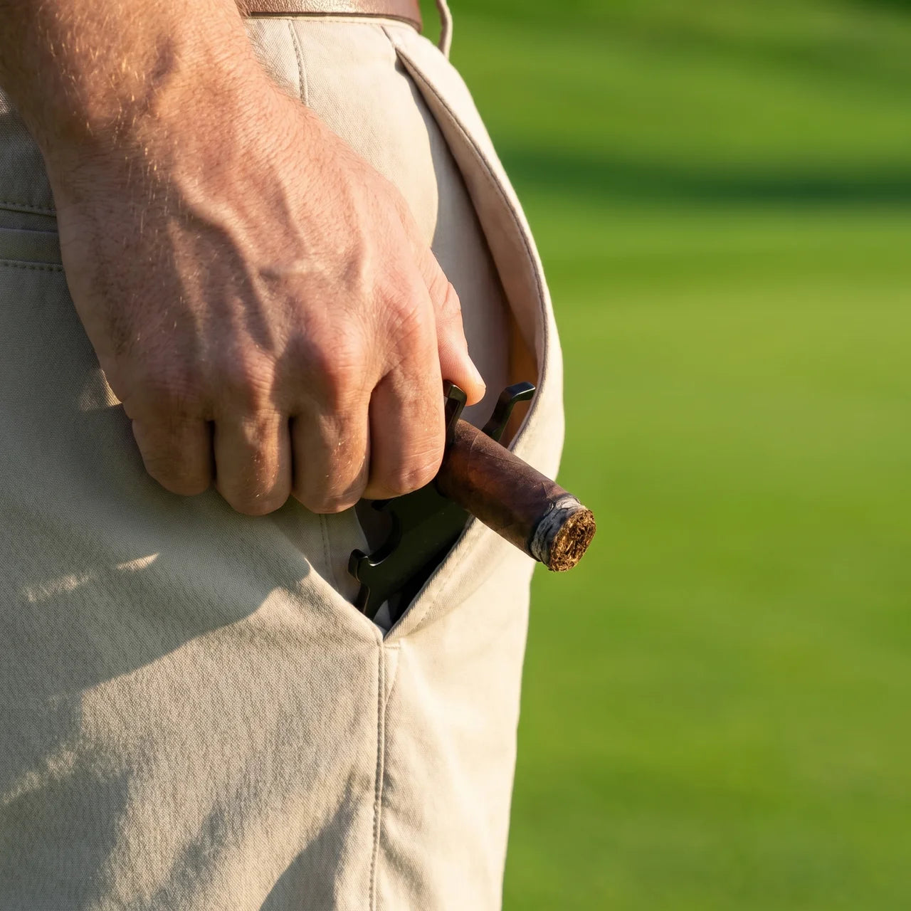 Your Cigar. Off the Grass.